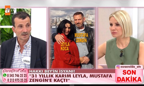Esra Erol'un programında tartıştığı eşi Leyla Koca'yı sokakta öldüren Hakkı Koca müebbet hapis aldı