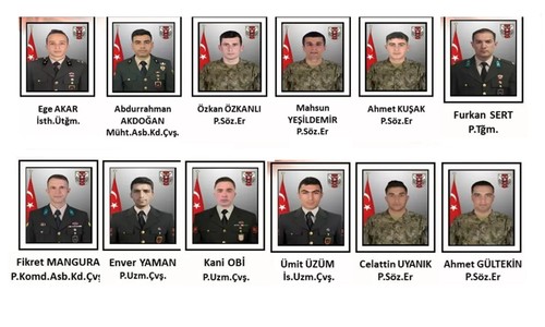 Mağarada metan gazından şehit olan asker sayısı 12'ye yükseldi! İşte tüm Şehitlerin isimleri
