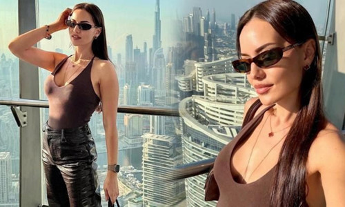 Fahriye Evcen’in tatil kareleri sosyal medyada beğeni rekoru kırdı