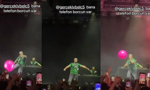 Rap konserinde ilginç an: Lvbel C5 hayranının telefonunu kırdı