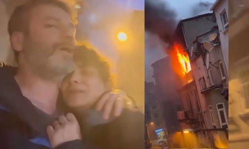 Yan binada yangın çıktı, oyuncu Umut Özkan ve eşi alevlerden son anda kurtuldu