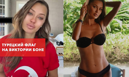 Ünlü Rus model Viktoriya Bonya Türk bayraklı videoyla Putin'e seslendi