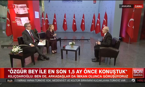 Kemal Kılıçdaroğlu'ndan tv100'de flaş açıklamalar: Kim partiyi bölüyorsa Erdoğan'a hizmet eder