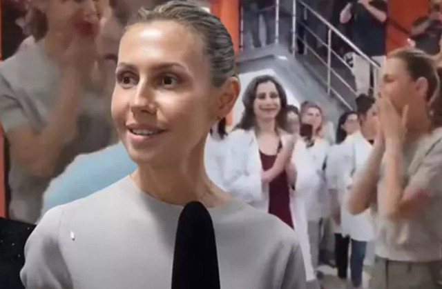 Beşar Esad'ın eşi Esma Esad, bir tekstil fabrikasını ziyaret ederken görüntülendi