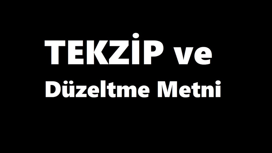 Cevap ve düzeltme metni