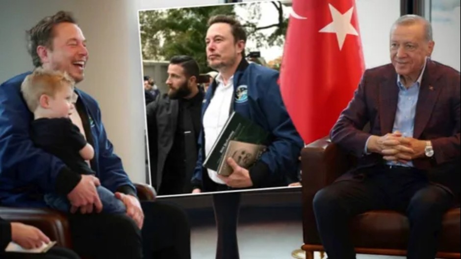 Kucağında bebeğiyle gelen Elon Musk'a Erdoğan'dan ilginç teklif