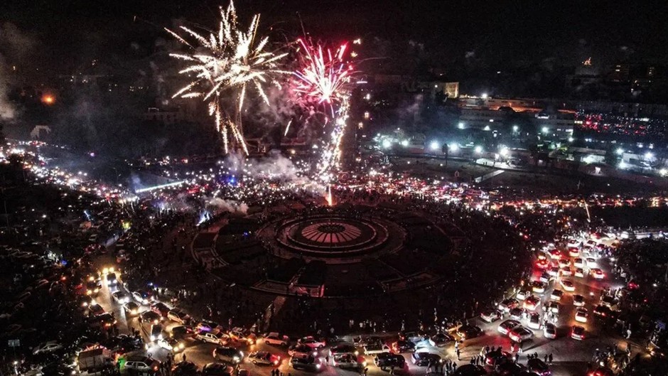 Şam'daki Yılbaşı Kutlaması İstanbul'dan daha renkli geçti