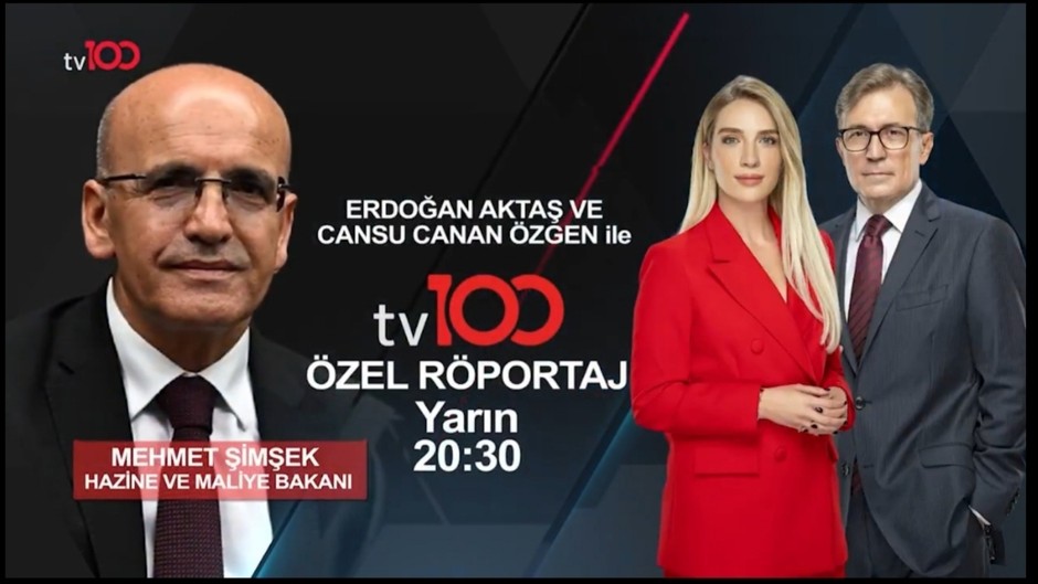 Mehmet Şimşek tv100'de canlı yayına çıkıyor: Erdoğan Aktaş ve Cansu Canan Özgen'den flaş röportaj