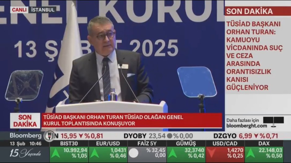 TÜSİAD Başkanı iktidarı eleştirince Bloomberg HT yayını kesti
