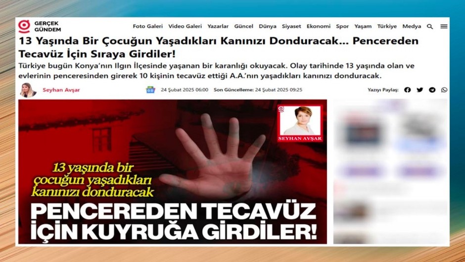 Medya Ombudsmanı Faruk Bildirici o haberi eleştirdi: Tecavüz haberi değil pornografik öykü