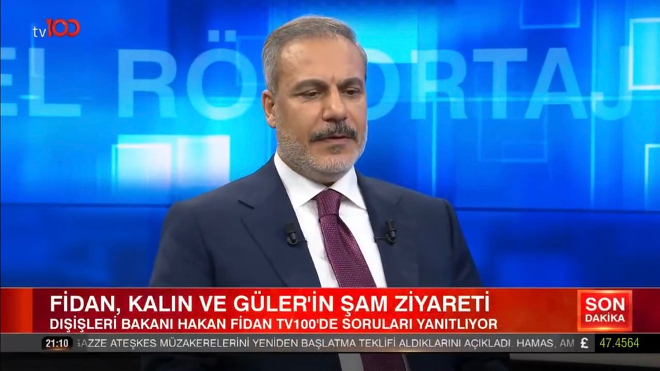 Hakan Fidan’dan tv100’de flaş açıklamalar: Şam’da Şara ile 3 saat ne konuştular?