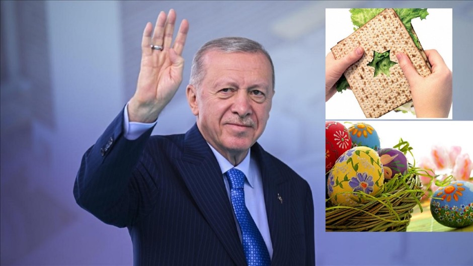 Erdoğan Yahudilerin Pesah (Hamursuz) ve Hristiyanların Paskalya bayramlarını kutladı
