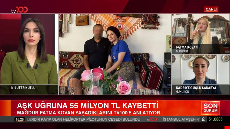 Aşk uğruna 55 milyon lira kaybetti: Fatma Kovan tv100'de Bodrum Mardin hattındaki öyküsünü anlattı