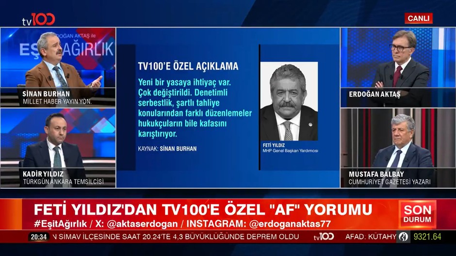 MHP'li Feti Yıldız'dan flaş af açıklaması: Yeni yasaya ihtiyaç var