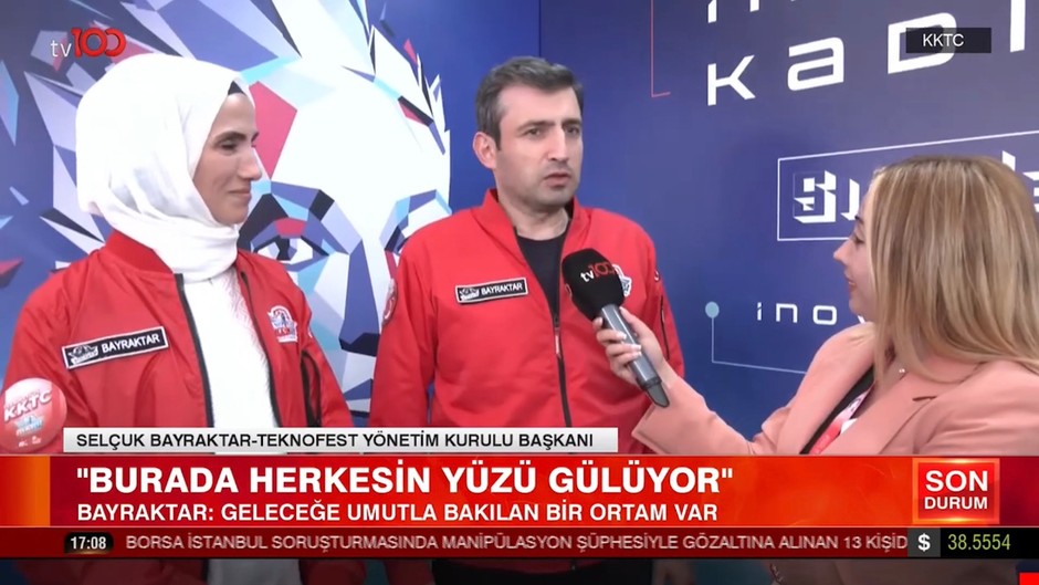 KKTC’de Teknofest coşkusu: Selçuk Bayraktar ve eşi Sümeyye Erdoğan Bayraktar tv100'e konuştu