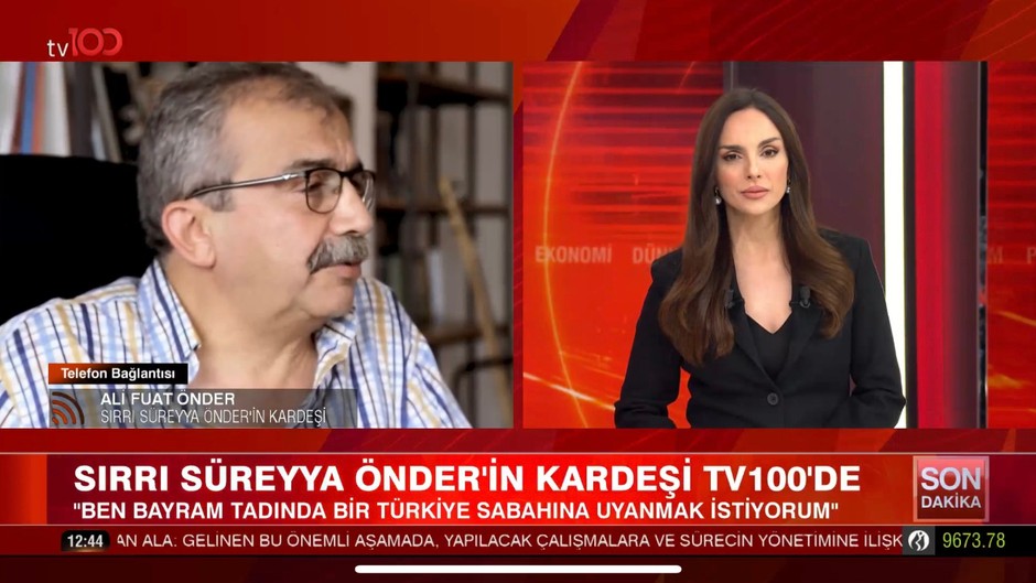 Sırrı Süreyya Önder’in kardeşi PKK’nın tarihi açıklamasını Tv100’e yorumladı