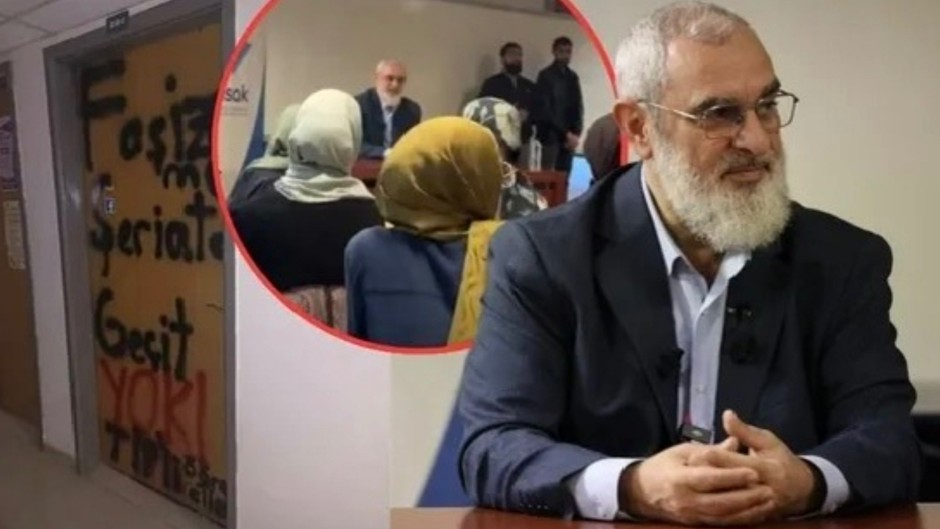 Boğaziçi öğrencilerinden yobaz Nureddin Yıldız’a yumurtalı protesto