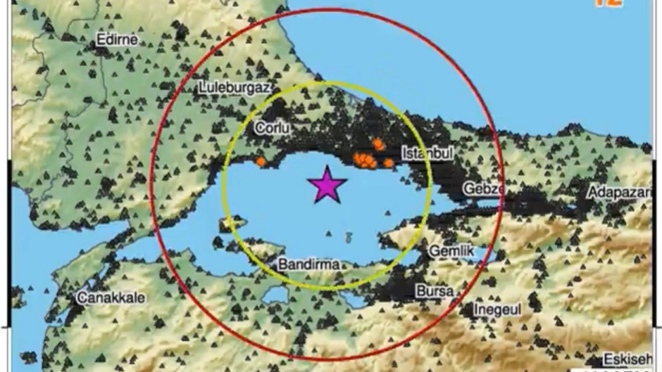 Marmara Denizi'nde 4,1 büyüklüğünde deprem