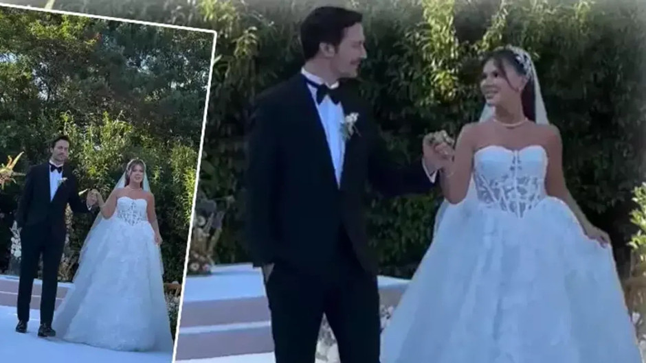 Feyyaz Şerifoğlu ve spiker Merve Dinçkol evlendi! Gözyaşlarını tutamadılar...