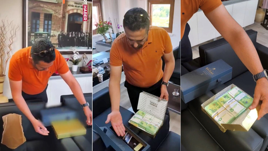 CHP'li Başkan arkadaş yurt dışından hediye getirdi dedi, baklava kutusundan 110 Bin Euro çıktı