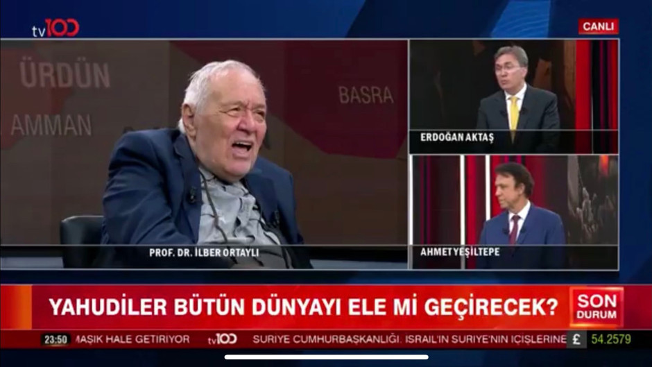 İlber Ortaylı’dan tv100’de flaş açıklamalar: Dünyayı 5 aile yönetiyor iddiasına inanmıyorum