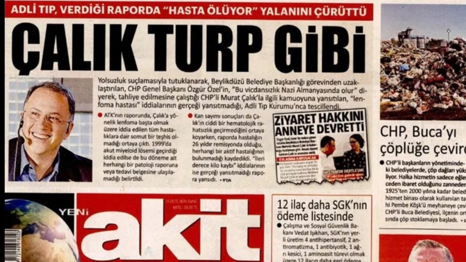 Akit gazetesi Murat Çalık ölünce mi huzur bulacak? Bu vicdansızlığa Erdoğan neden göz yumuyor?