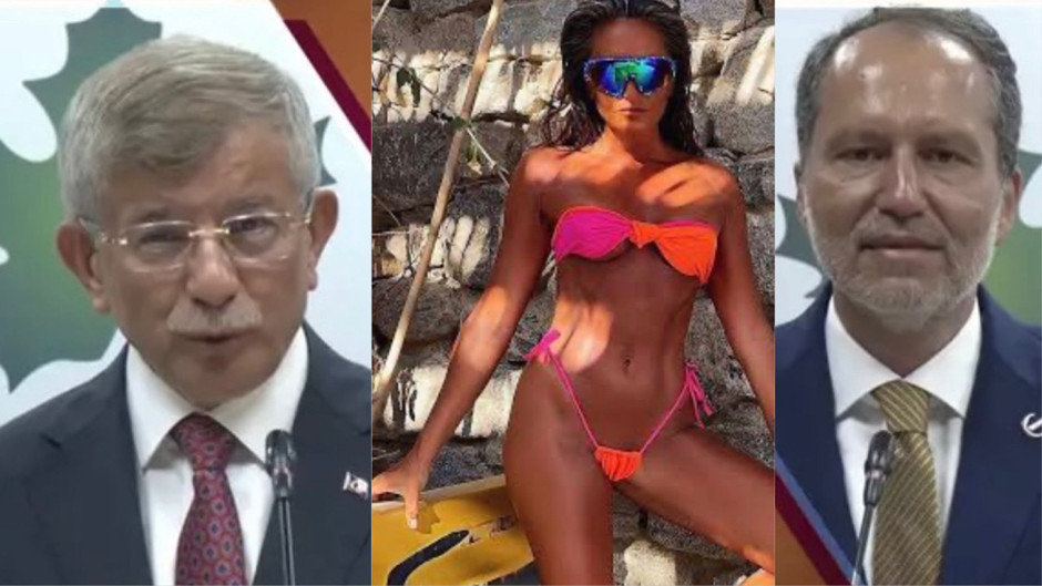Erbakan ve Davutoğlu'nun bronz tenleri sosyal medyayı salladı! Eda Taşpınar yorumları olay oldu