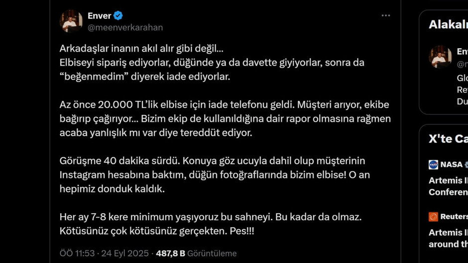 Mağazaların en büyük derdi: Al giy iade et müşteriler