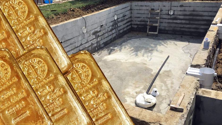 Havuz yapmak istediği bahçe altın deposu çıktı