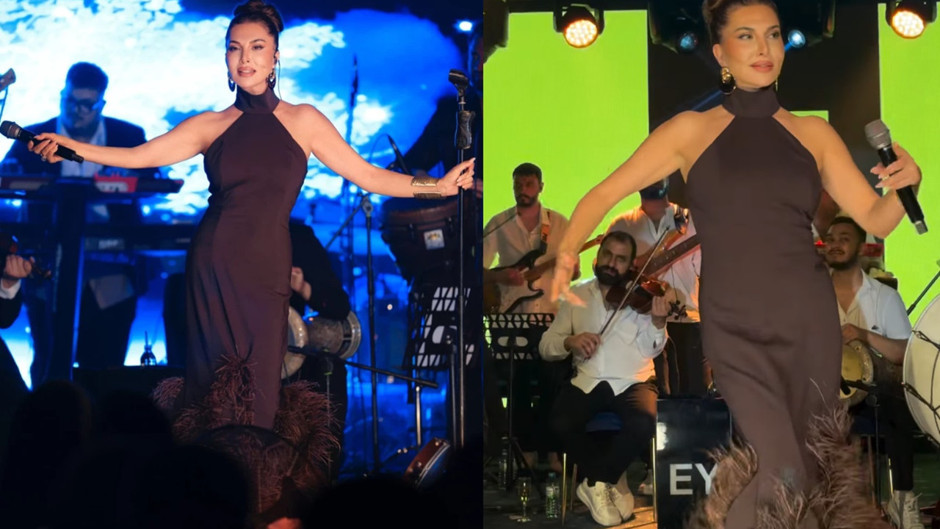 Ebru Yaşar Kayseri'de hem şıklığı hem performansıyla hayranlarını coşturdu