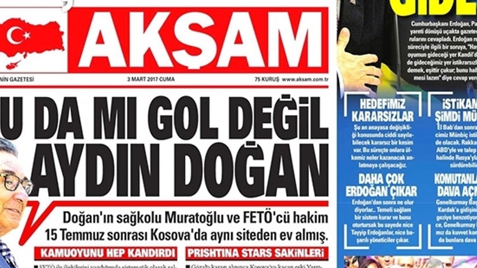 Akşam'ın manşetine Hürriyet'ten sert yanıt