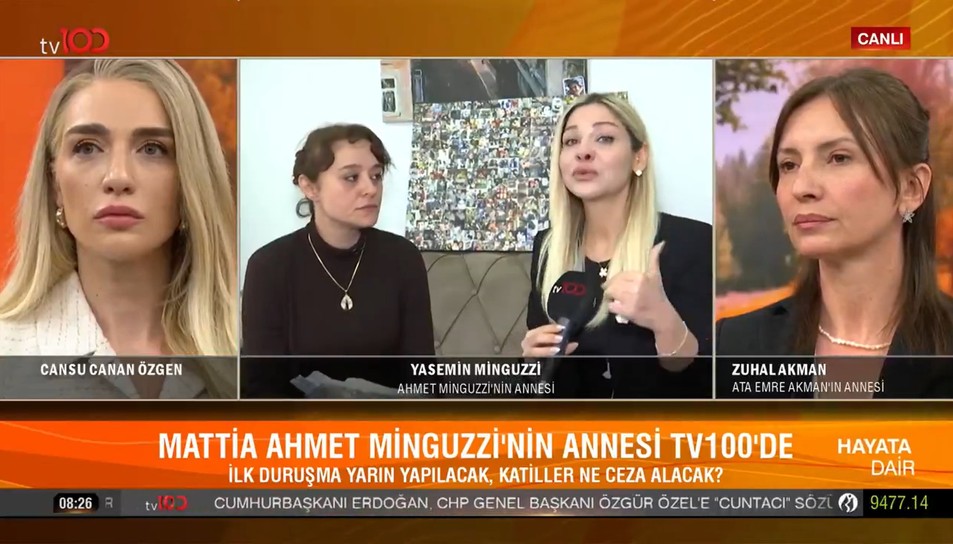 Acılı anneler canlı yayında: Yasemin Minguzzi isyan etti, tv100 muhabiri gözyaşlarını tutamadı
