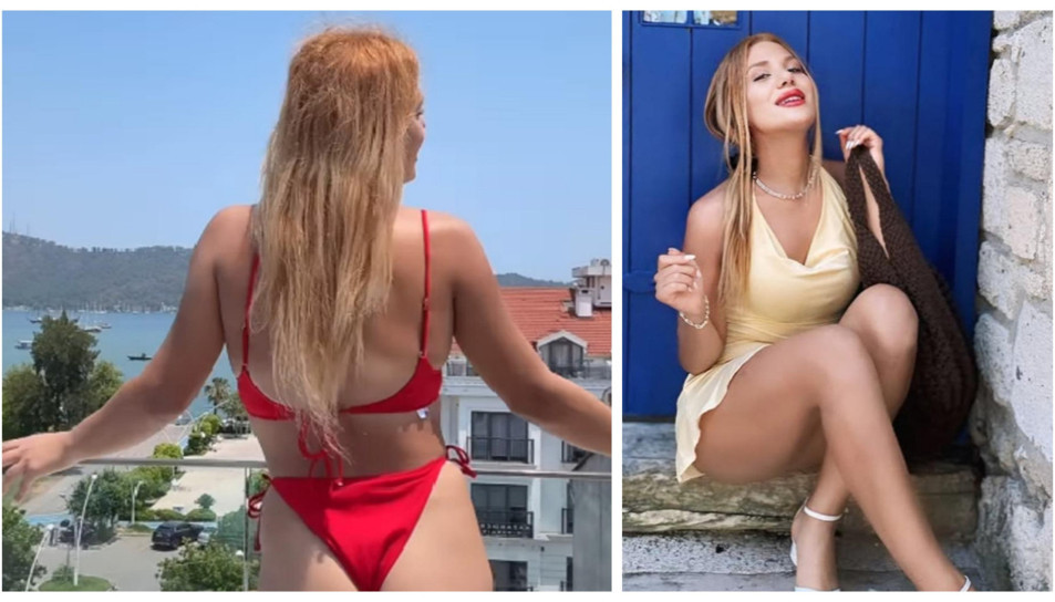 Survivor Almeda kırmızı cesur tanga bikinisiyle plajı salladı