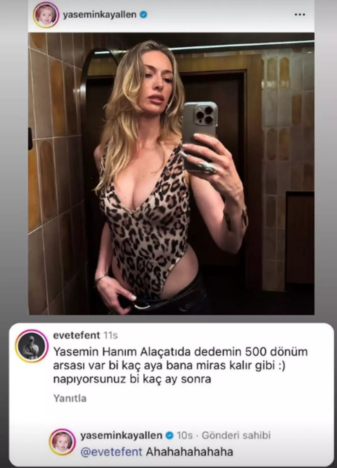 Yasemin Allen'ı leopar mayosuyla gören hayranı 500 dönüm arsa teklif etti - Resim: 4