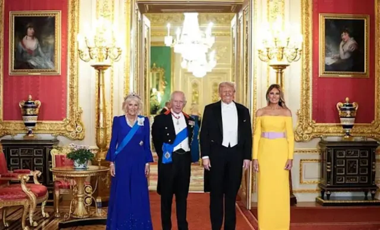 Kraliyet yemeğinde renk krizi: Melania Trump’ın elbisesi kafa karıştırdı - Resim: 4