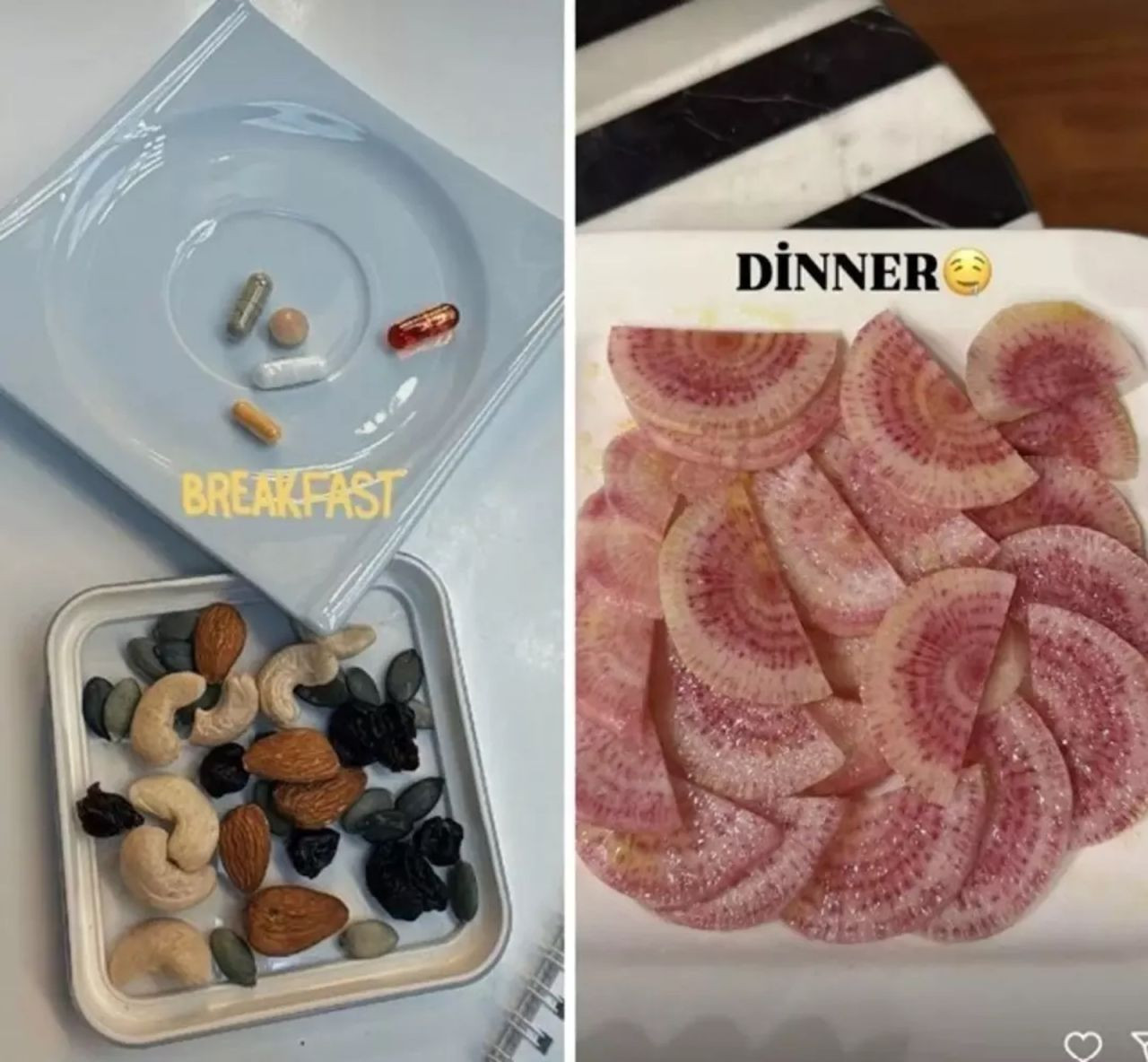 Çağla Şıkel’in kahvaltısı yine konuşuluyor: 12 kaju, 2 ceviz, 2 dilim ejder meyvesi! - Resim: 2