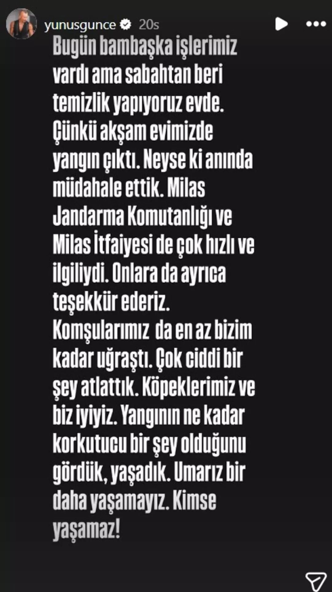 Yunus Günçe’nin evinde yangın çıktı! Çok ciddi bir şey atlattık - Resim: 3