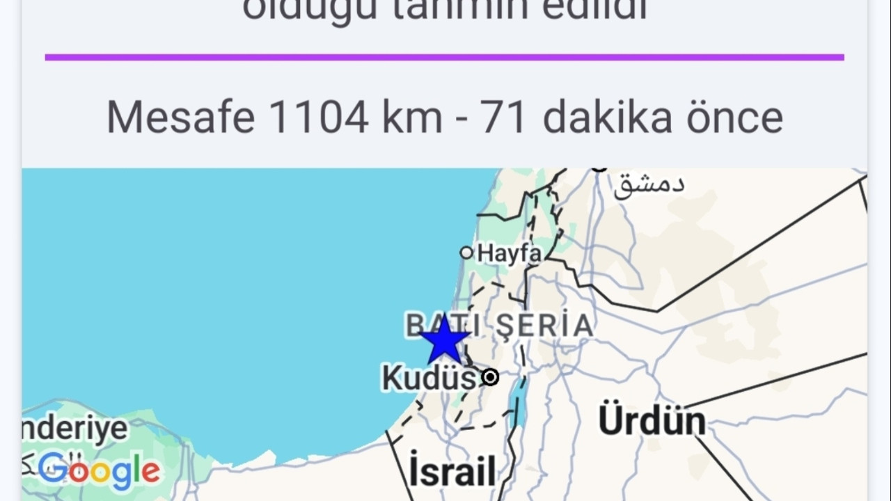 İsrail'de 7.0 büyüklüğünde deprem bildirimi Türkiye'de panik yarattı: Deprem Ağı çöktü mü?