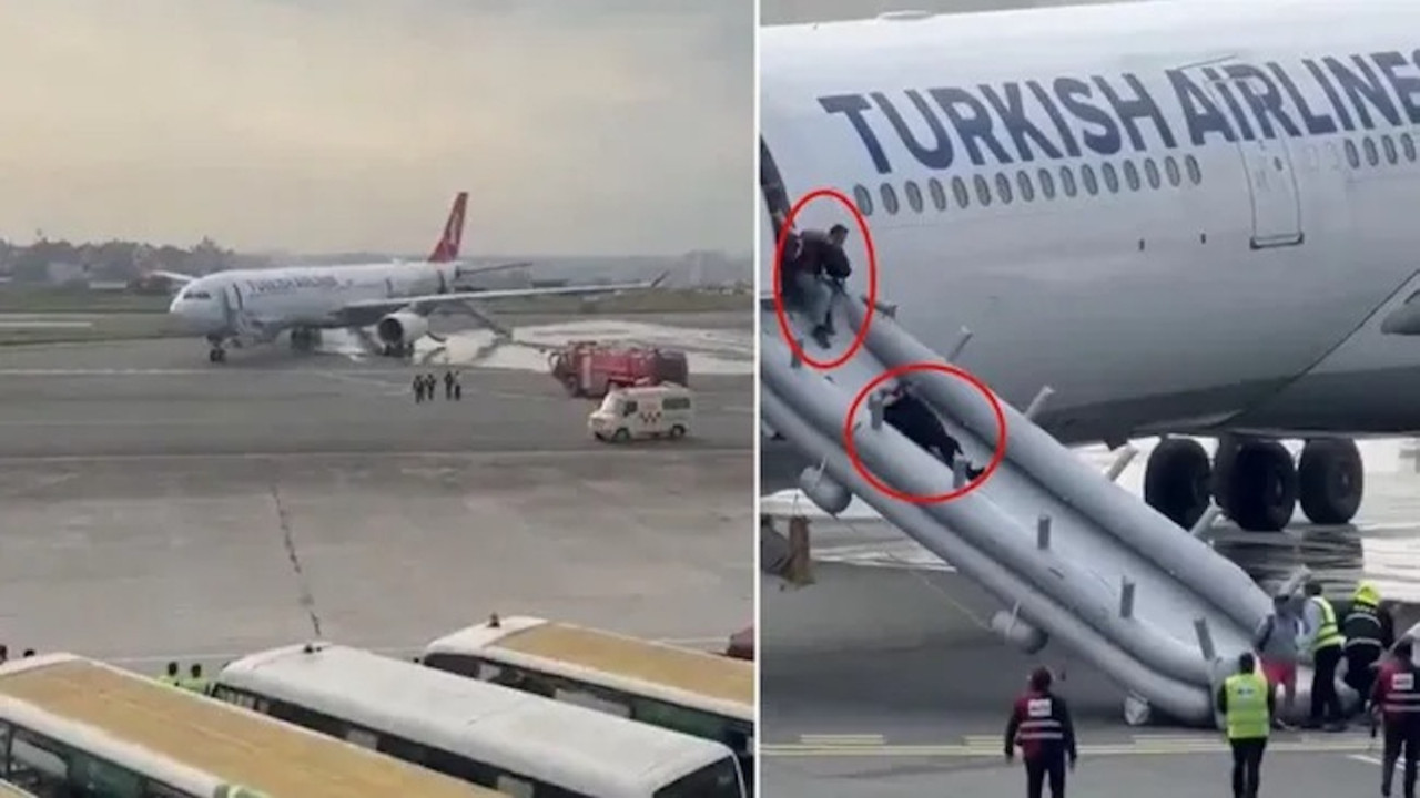 THY Uçağının tekerleğinde yangın çıktı: Yolcular acil çıkışlardan tahliye edildi