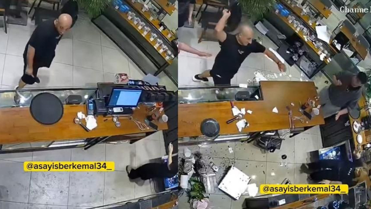 Avcılar'da akılalmaz olay! Müşteri kafeyi savaş alanına çevirdi