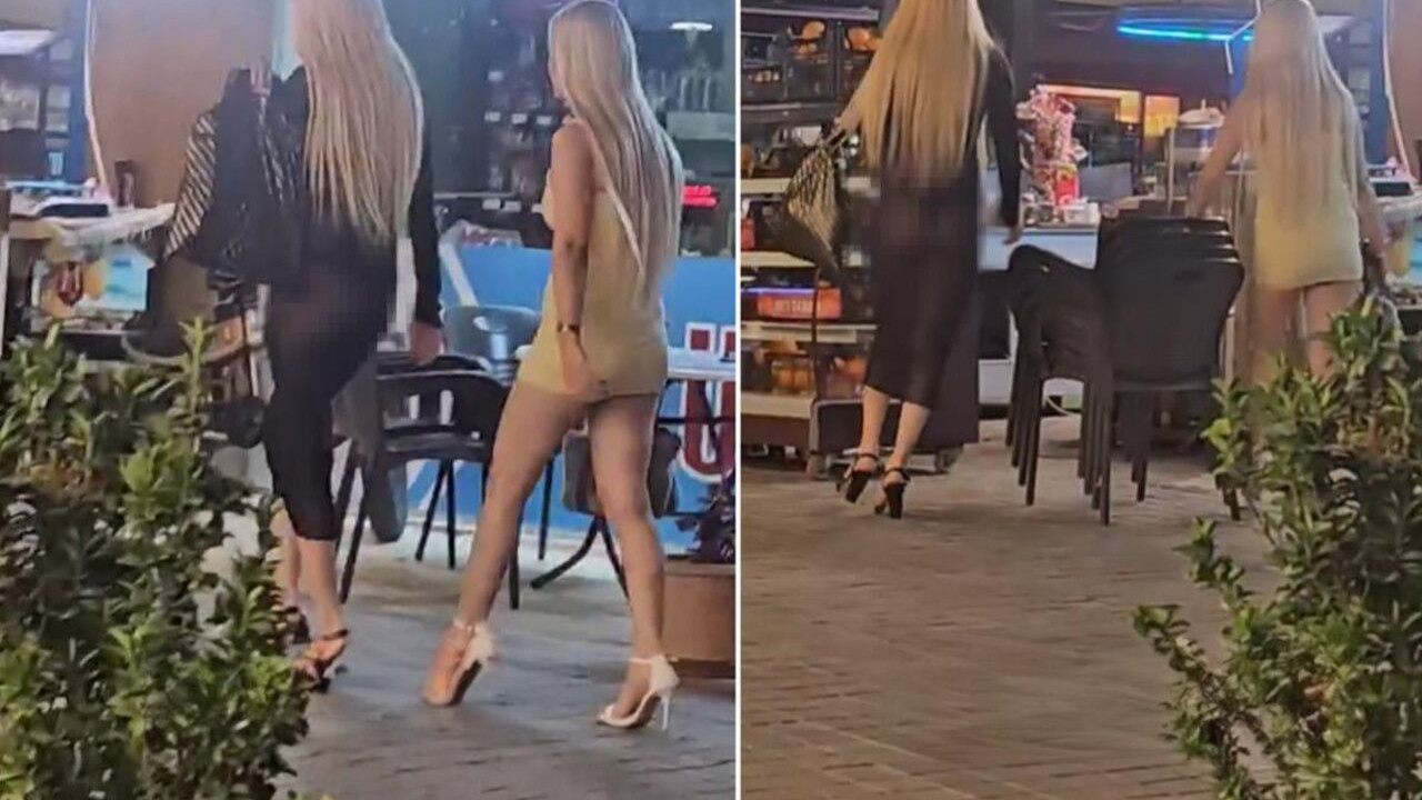 Antalya'da tatil yapan Rus kadınlar birbirinin kıyafetlerini