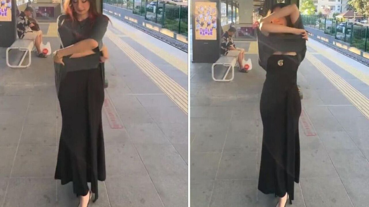 Marmaray çıkışında üstünü değiştirdi nedeni ise şaşırttı...
