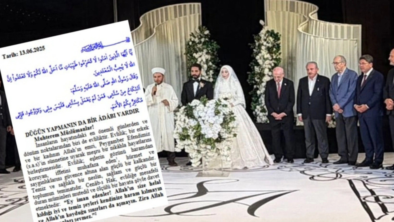 Hutbelerinde sade düğün öğüdü veren Ali Erbaş’ın kızına iki kentte iki düğün