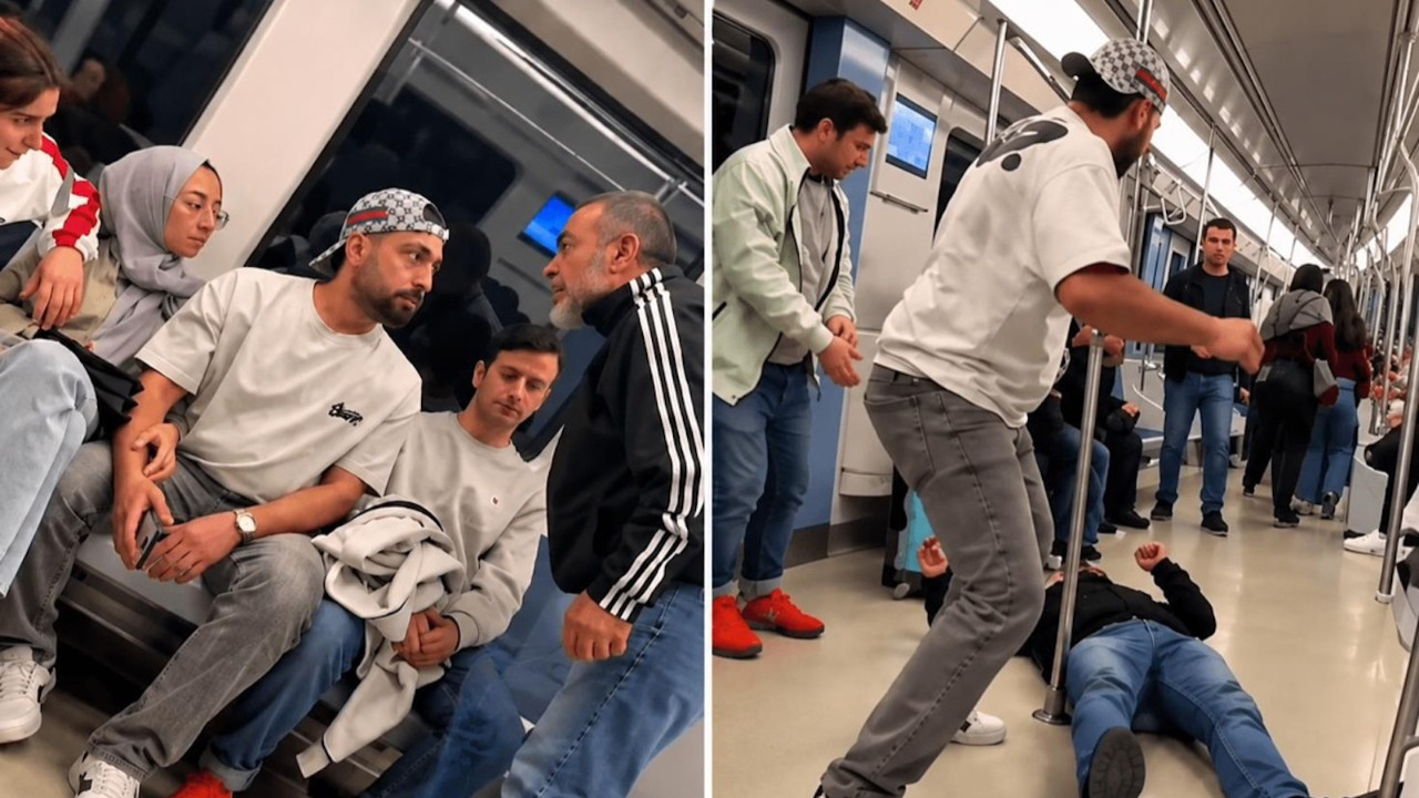 Ankara metrosunda yer verme kavgası: Küfürler sonrası arbede çıktı